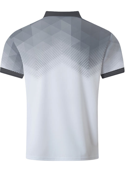 Herren Poloshirt Modern Geometrisch Muster Berlin Style