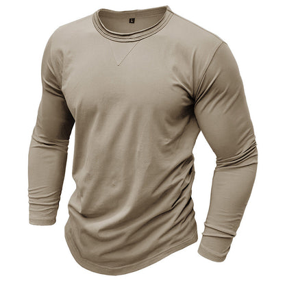 Herren Langarmshirt Sportlich Rundhals Modern