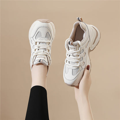 Damen Sneaker Sportlich Chunky mit Herz-Details