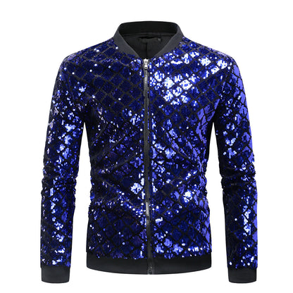 Herren Steppjacke Glitzernd Elegant Winter - BerlinGlamour