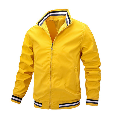 Herren Bomberjacke Elegante Isolierte Winterjacke Schwarz