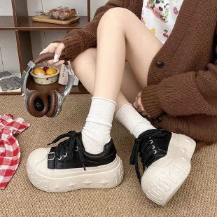 Damen Plateau Sneaker Bequem Trendy Höhe Schuhe