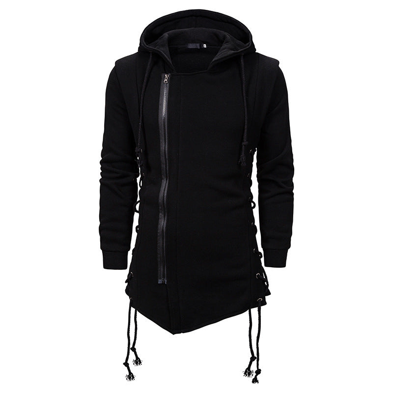 Herren Kapuzenshirt Asymmetrisch Lässig Modern