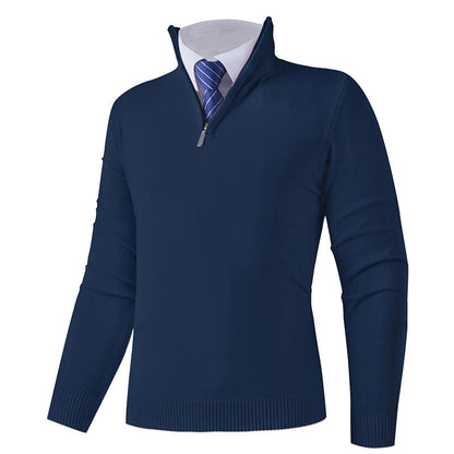 Herren Stehkragenpullover Eleganter Reißverschluss Pullover Modern