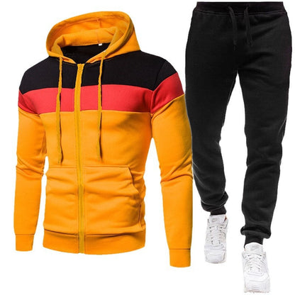Herren Sportjacke Set Sweatjacke Jogginghose Bequem Elastisch