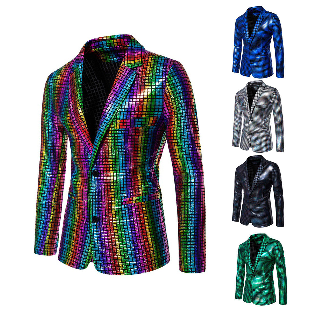 Herren Paillettenblazer Glitzer Effekt Modern Design - BerlinGlamour
