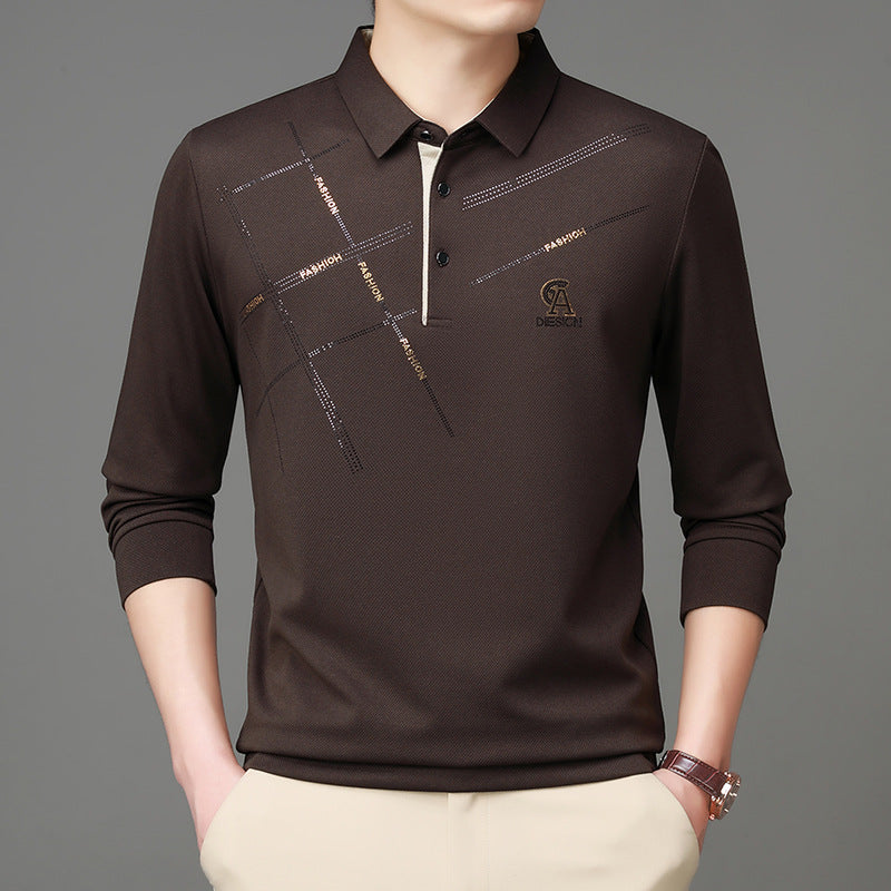 Herren Poloshirt Modern Grafikdruck Funktionstuch