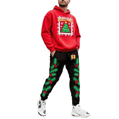 Weihnachts Pullover Set Herren Kapuzenpullover Jogginghose
