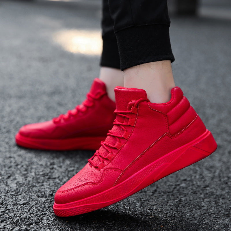 Damen Sneaker High-Top Atmungsaktiv Flexibel Weiße Sport Schuhe
