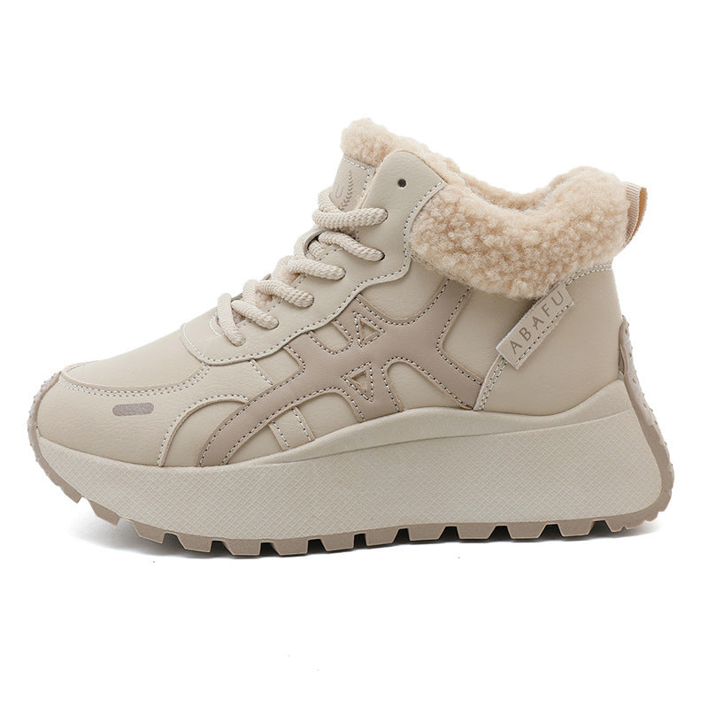 Damen Sneaker Warmfleece Innensohle Dämpfung Sportschuh
