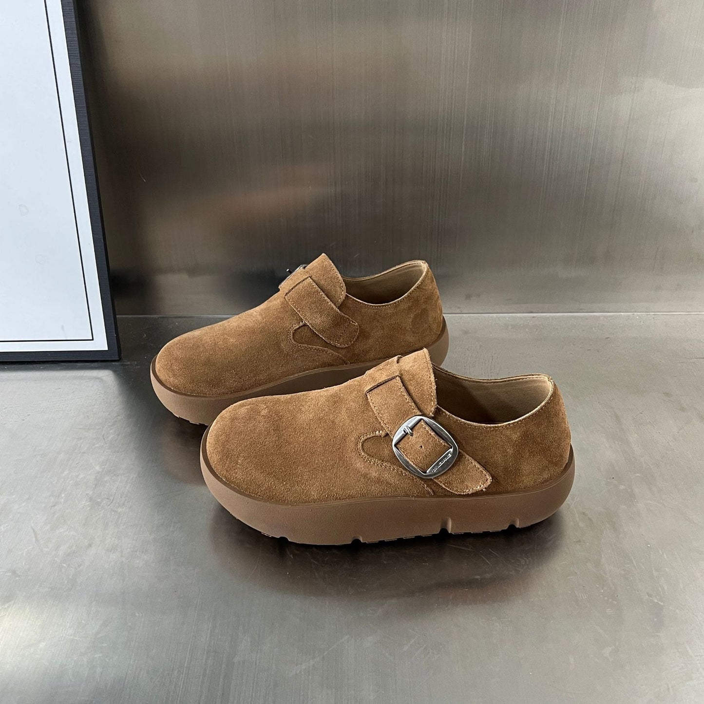 Damen Clogs Bequem Wildleder Ergonomisch Modern