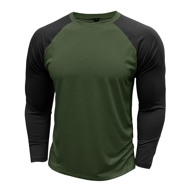 Herren Langarmshirt Sportlich Raglan Ärmel Modern