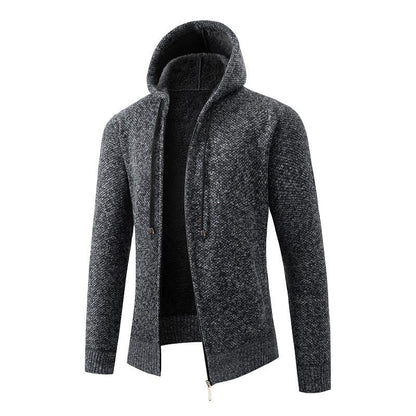 Herren Strickjacke Kapuze Bequem Warm