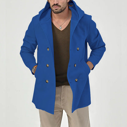 Herren Mantel Gefüttert Stilvolle Winterjacke