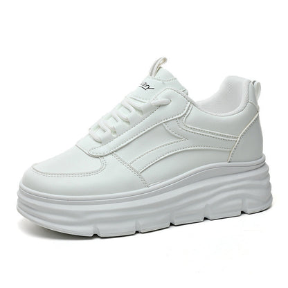 Damen Plateau Sneaker atmungsaktiv Komfort Laufsohle