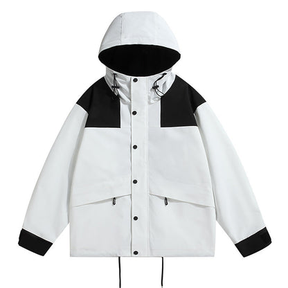 Herren Outdoor-Jacke Wasserdicht Mit Kapuze Funktionstextil