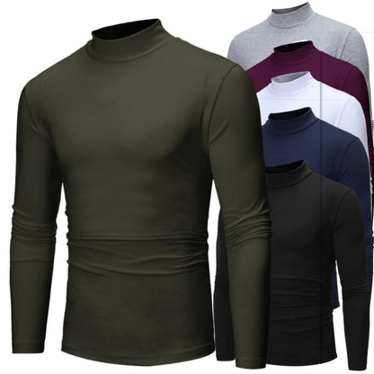 Herren T-Shirt Langarm Modern Slim Fit Kragen - BerlinGlamour