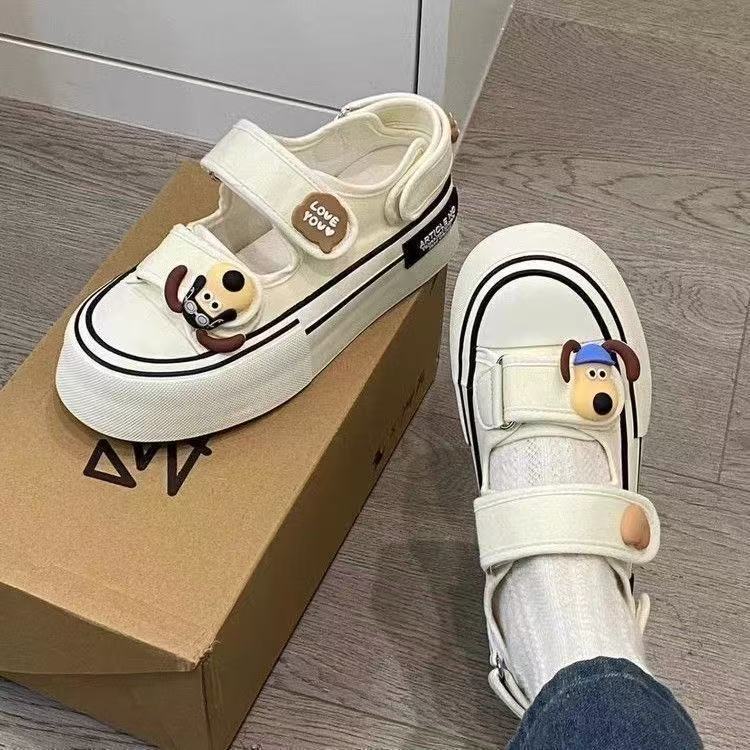 Damen Sneaker Sportlich Bequem Klettverschluss Weißen