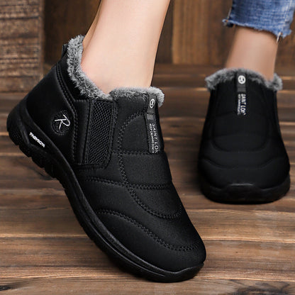 Damen Sneaker Warmfutter Elastisch Bequem Winter