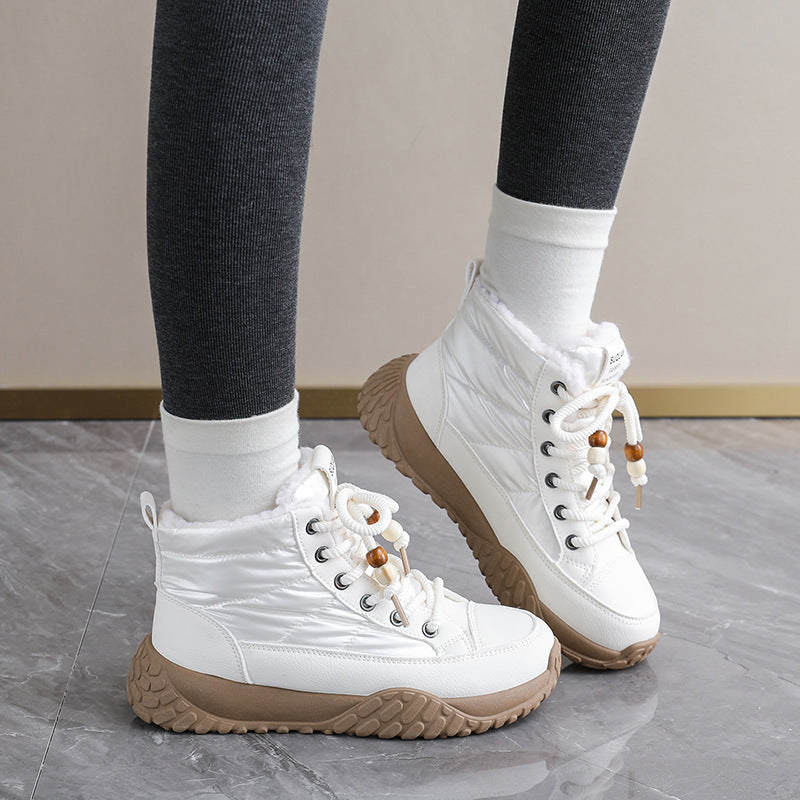 Damen Winter Sneaker High-Top Fleece Warm Isoliert