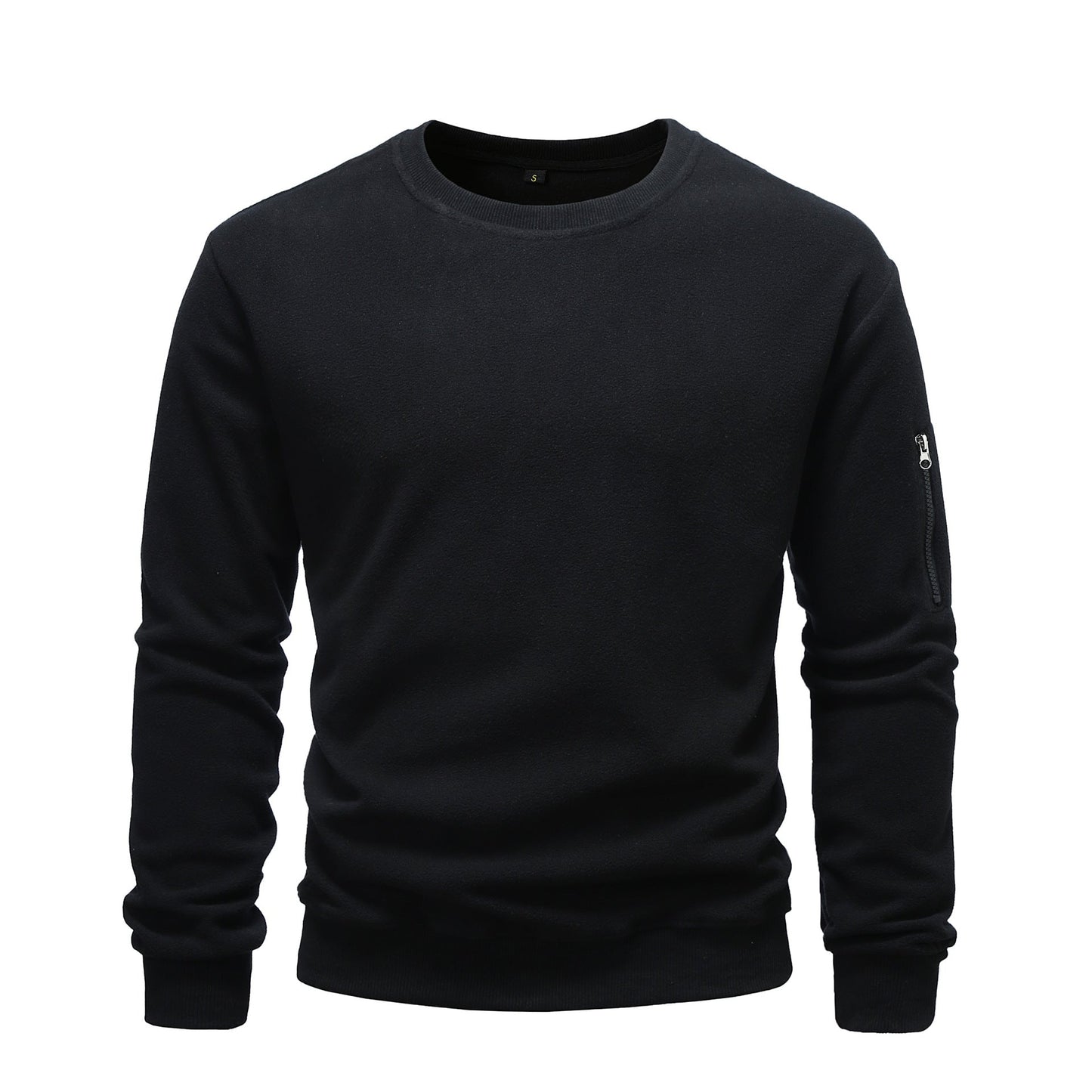 Herren Sweatshirt Fleece mit Brusttasche Sportlich Bequem