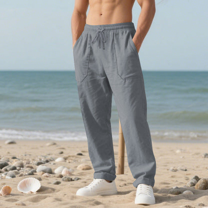 Herren lässige Cargo-Hose mit seitlichen Taschen und verstellbarem Bund Berlin-Glamour.