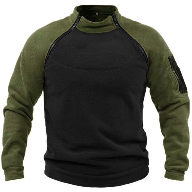 Fleece-Pullover Herren Warm Hochkragen Funktionell