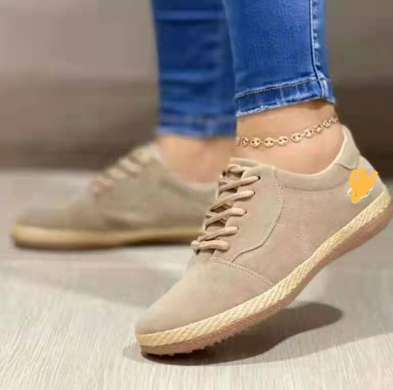 Damen Sneaker Wildleder Bequem Rutschfest