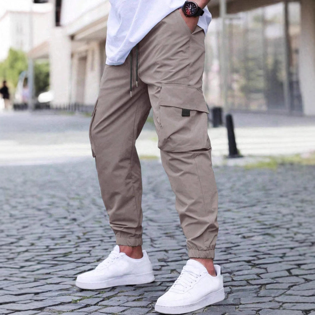 Herren Cargo-Jogger Bequem Elastisch Viel Taschen