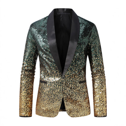 Glitzernder Herren Blazer Paillettenjacke Party