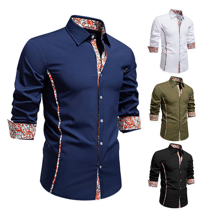 Herren Hemd Elegantes Blumenmuster Modern Berlin Style