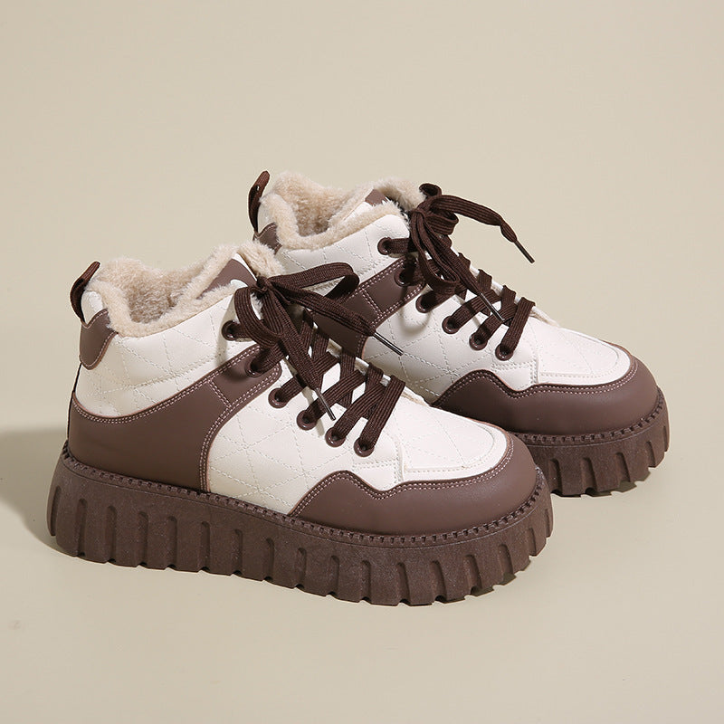 Damen Sneaker High-Top Weich Bequem Rutschfest