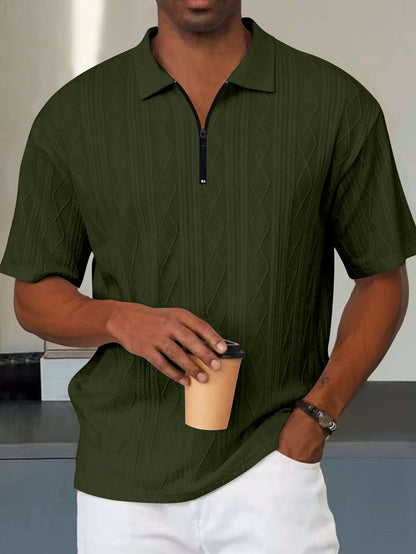 Herren Poloshirt Rautenmuster Stilvoll Modern