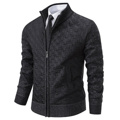 Herren Hybridjacke Elegante Steppjacke Mit Strickärmeln