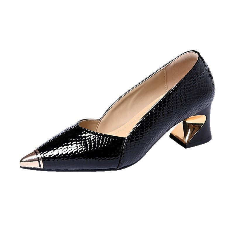 Damen Pumps Hochhackig Geometrischer Absatz Elegant