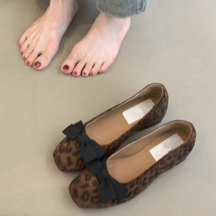 Damen Ballerinas Elegant Schleifen Design Komfort