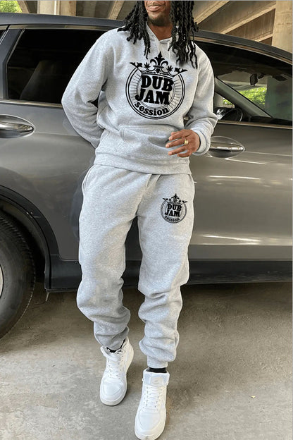 Herren Hoodie Set Grafikdruck Sportlich Modern - BerlinGlamour