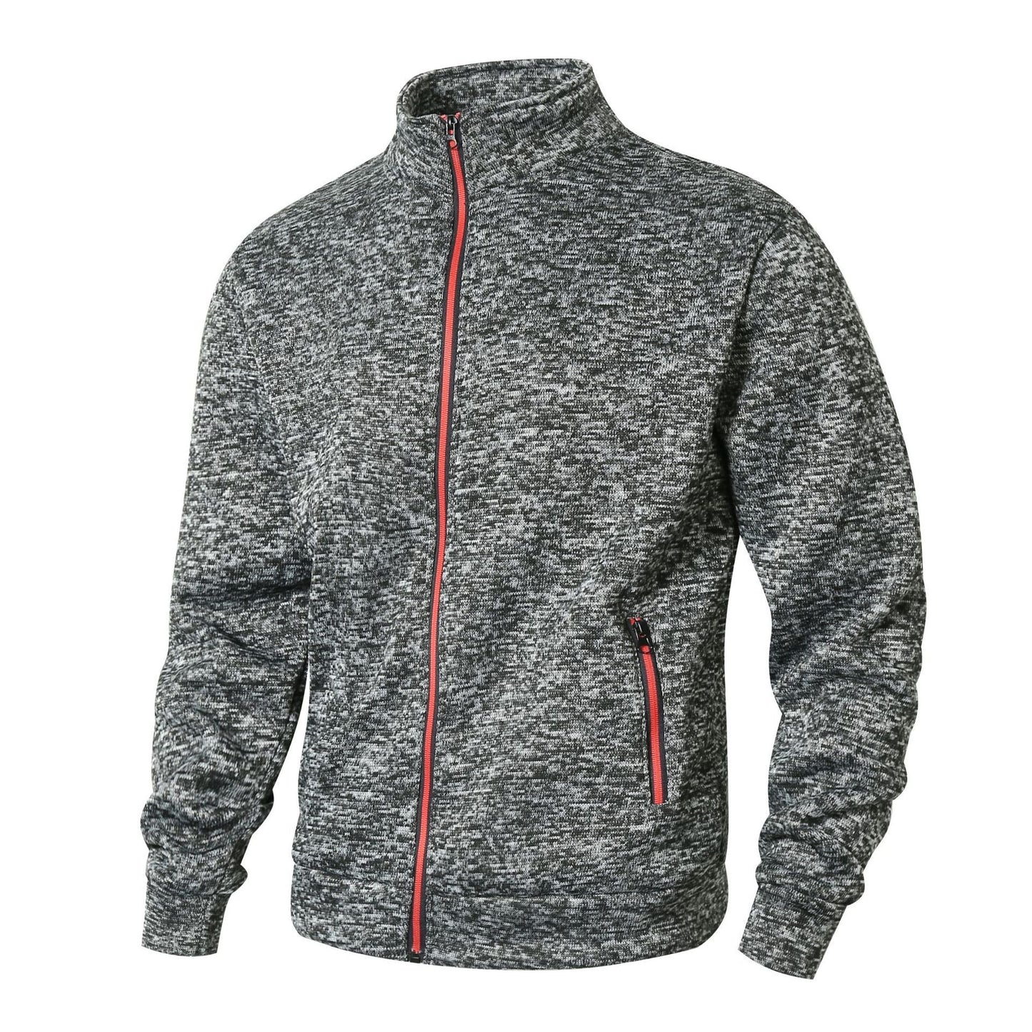 Herren Fleecejacke Sportlich mit Reißverschlusstaschen Modern