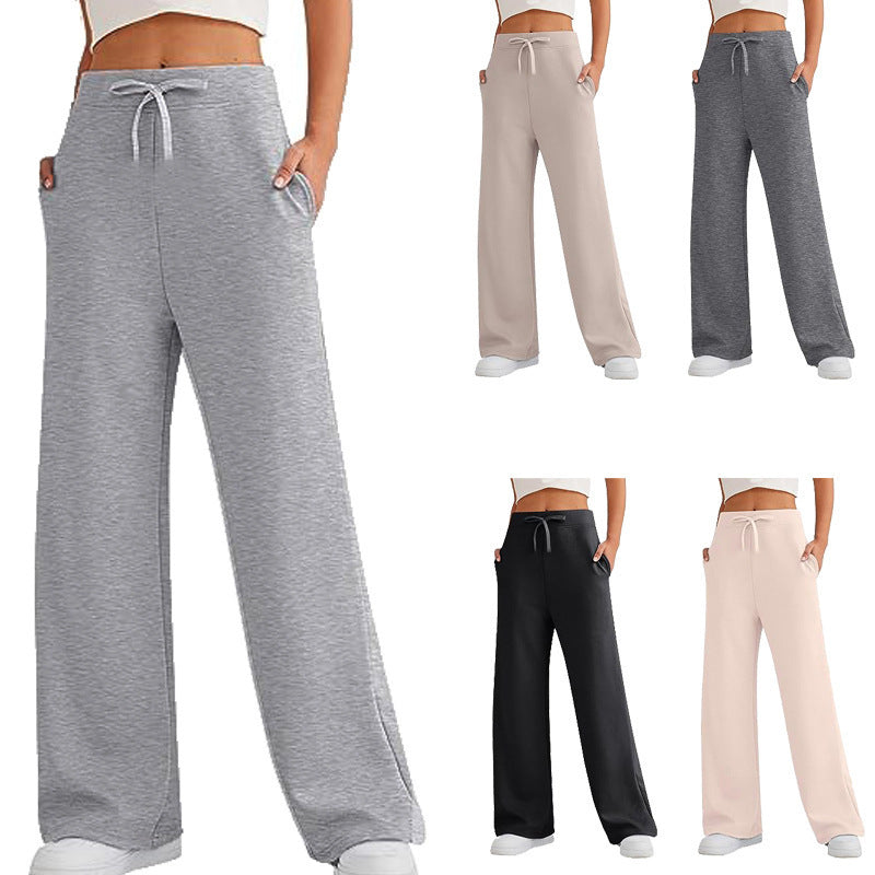Damen Hose Freizeit Bequem Elastisch Mit Taschen - BerlinGlamour