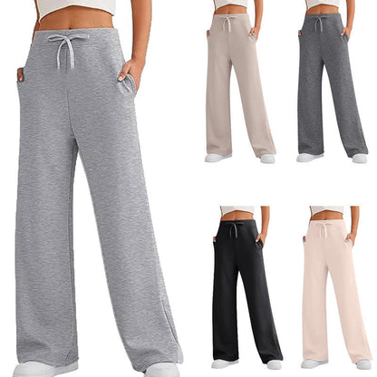 Damen Hose Freizeit Bequem Elastisch Mit Taschen - BerlinGlamour