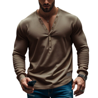 Herren Hemd Langarm Modern Knopfleiste Elegent