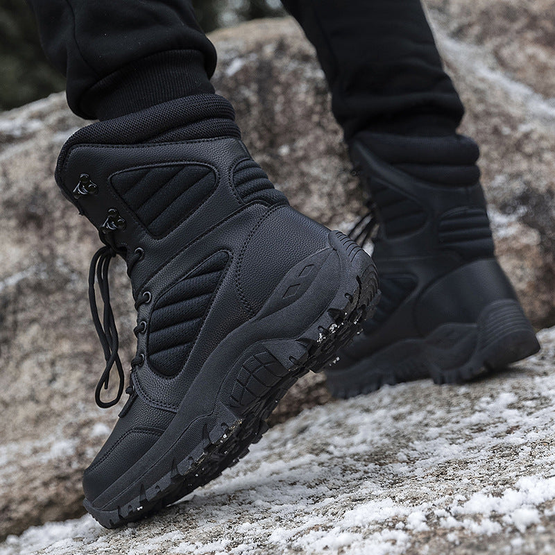Herren Winterstiefel robust wasserabweisend rutschfest Schwarz - BerlinGlamour