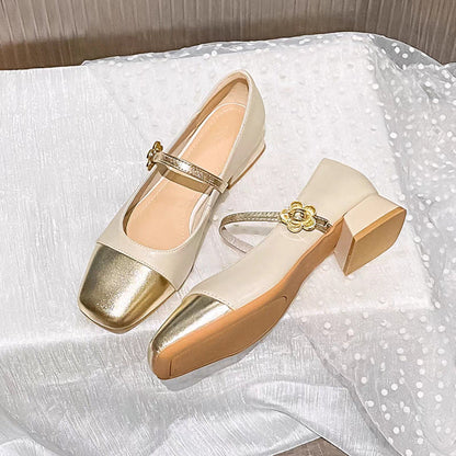Elegante Damen Ballerinas mit Riemen Glänzend Damen Schuhe - BerlinGlamour
