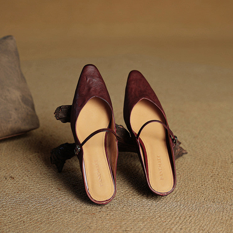 Damen Slipper Leder Echt Bequem