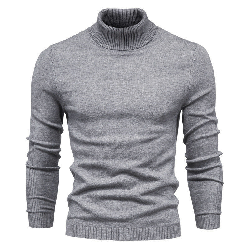 Herren Rollkragenpullover Weich Wolle Elegante Optik