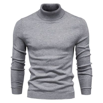 Herren Rollkragenpullover Weich Strick Eleganz