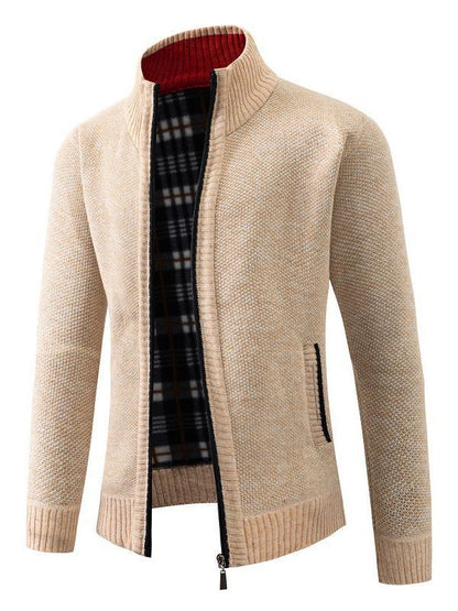 Herren Strickjacke Modern Warm mit Futter