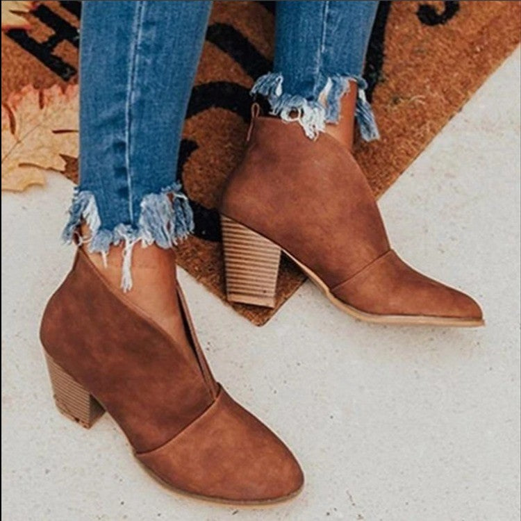 Damen Ankle Boots Stiefel Hochwertig Schnürsenkel Schwarz