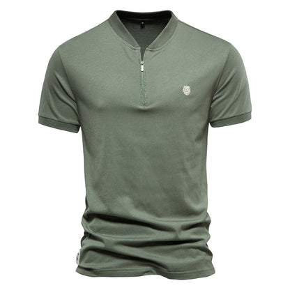 Herren Henley T-Shirt Kurzarm Modern Baumwolle