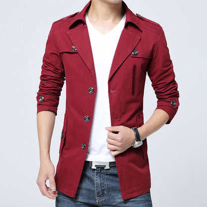 Herren Leinenjacke Modern Slim Fit Sommer